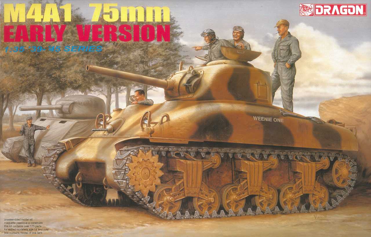 Model Kit military 6048 - M4A1 75mm EARLY VERSION (1:35)