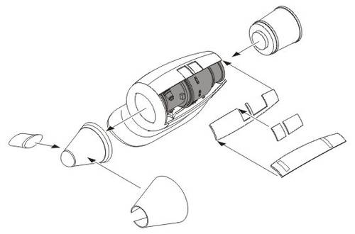 1/72 CH-47 Chinook engine set for Italeri