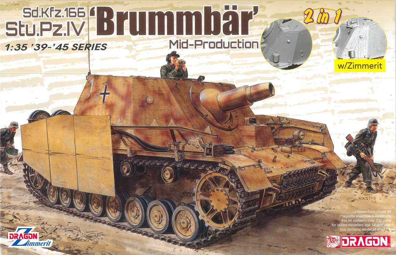 Model Kit military 6892 - Sd.Kfz.166 Stu.Pz.IV 'BRUMMBÄR' MID-PRODUCTION (2 IN 1) (1:35)