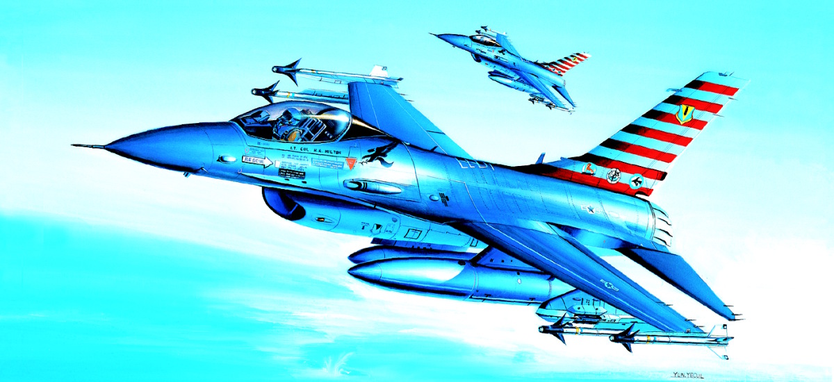 Model Kit letadlo 12444 - F-16A (1:72)