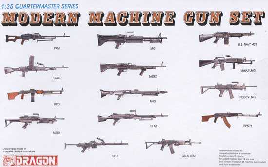 Model Kit zbraně 3806 - MODERN MACHINE GUN SET