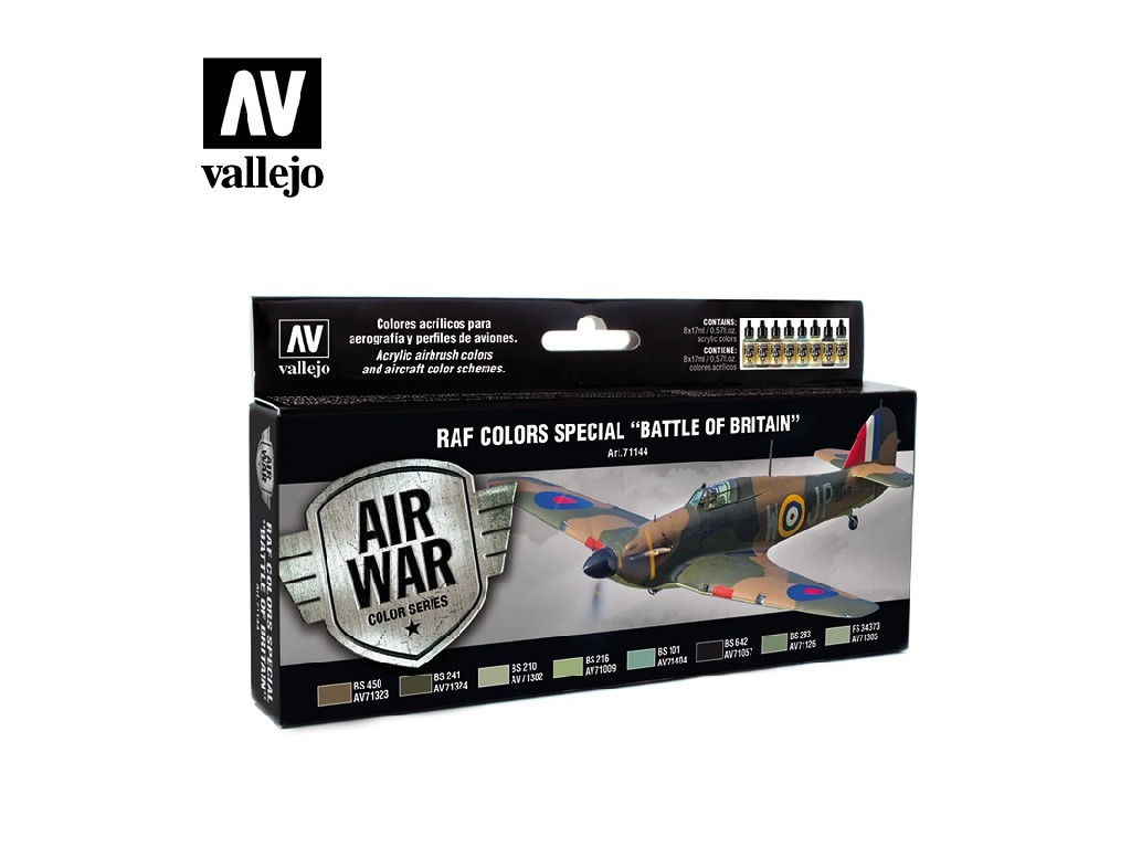 Sada akrylových barev pro Airbrush Vallejo Model Air RAF Set 71144 Special Battle of Britain (8)