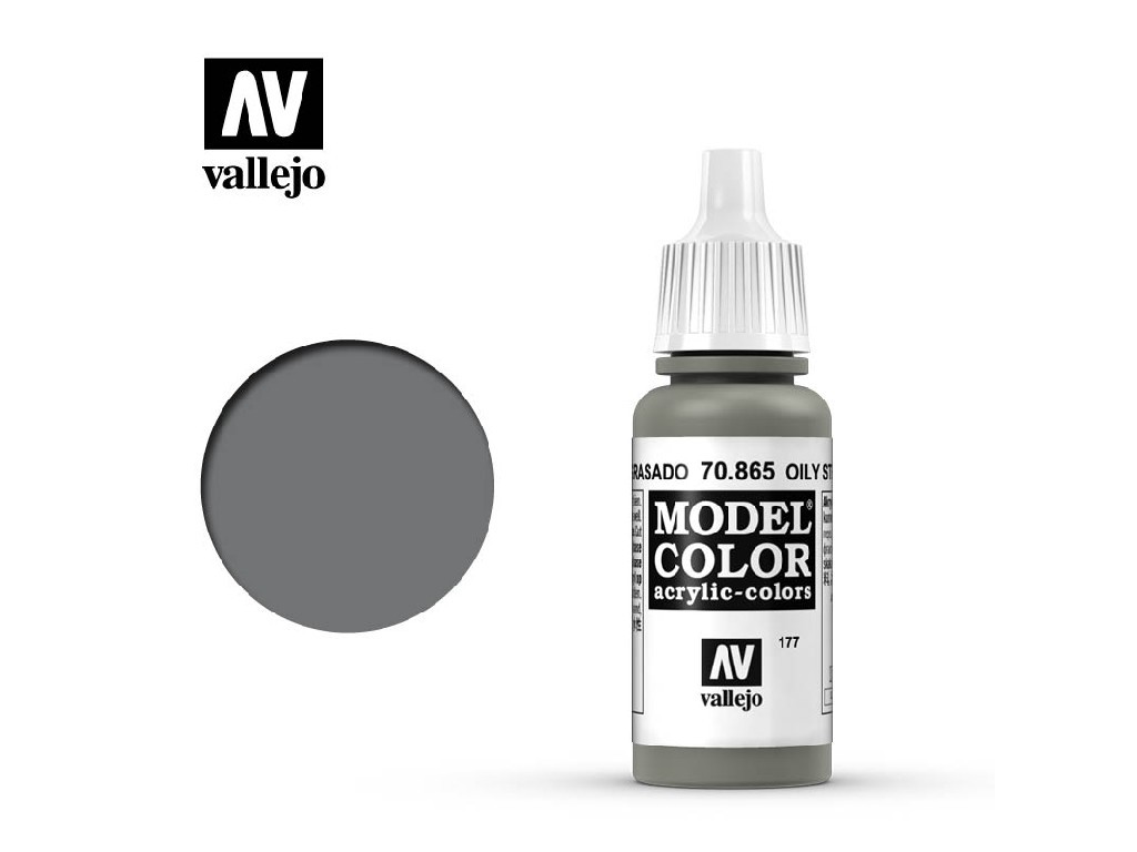 Akrylová barva Vallejo Model Color 70865 Oily Steel (17ml)