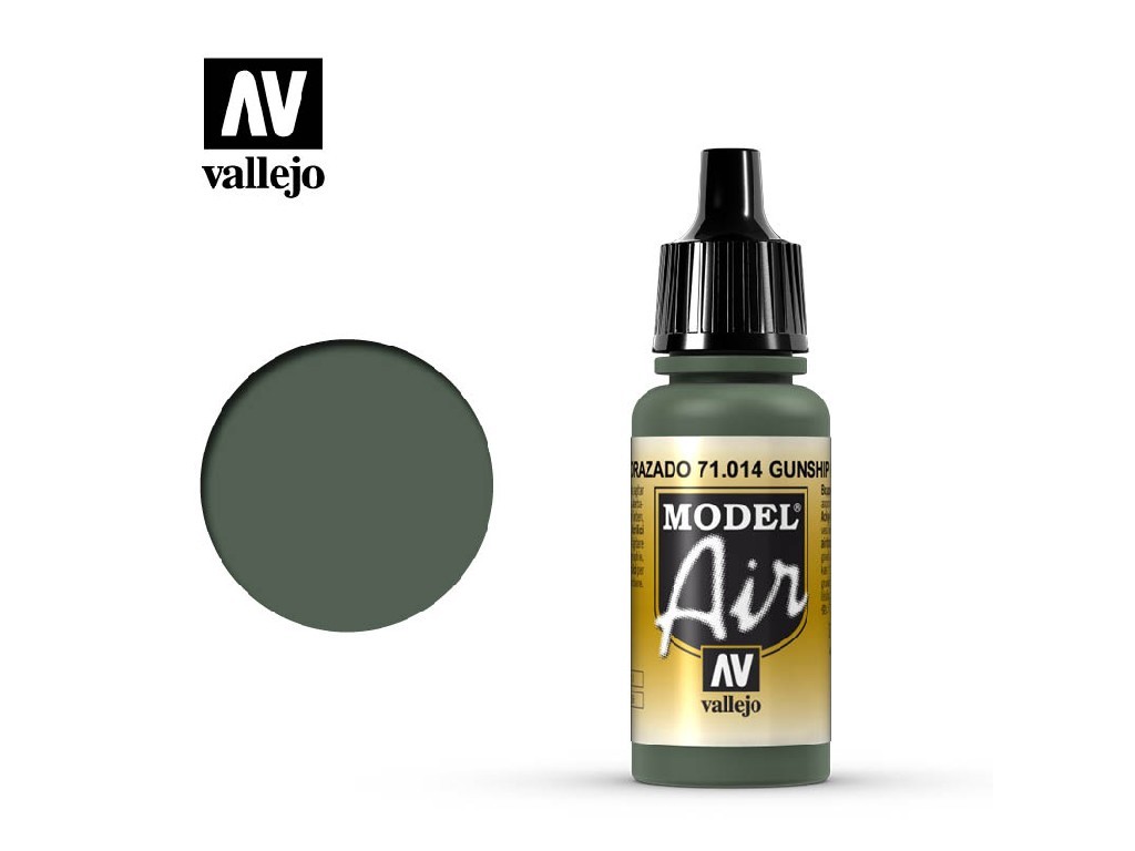 Akrylová barva pro Airbrush Vallejo Model Air 71014 Gunship Green (17ml)