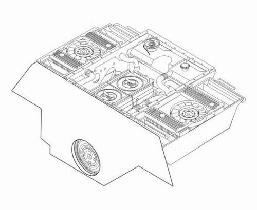 1/35 Pz.V Panther - engine set for TAM