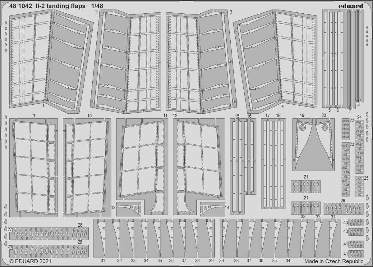 1/48 Il-2 landing flaps for ZVEZDA kit