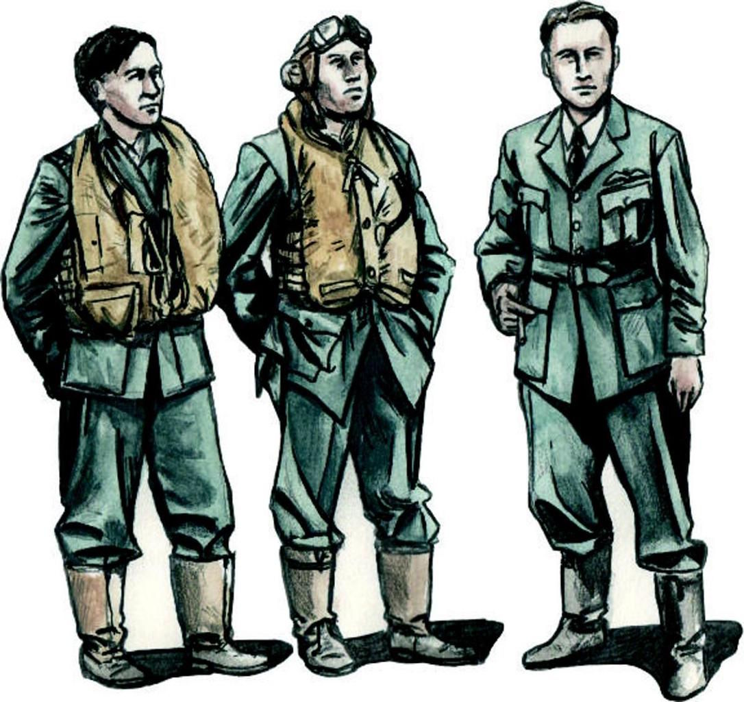 1/72 Barracuda Crew Members - Standing (3 fig.)