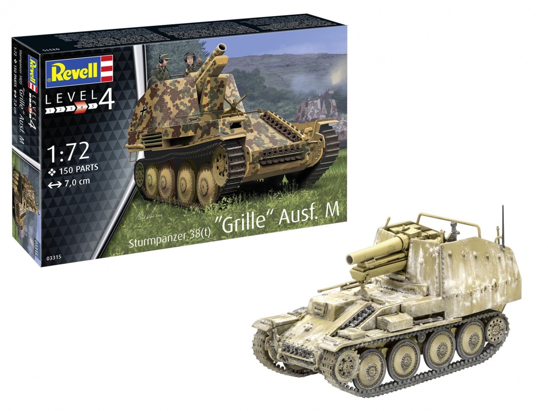 Plastic ModelKit military 03315 - Sturmpanzer 38(t) Grille Ausf. M (1:72)