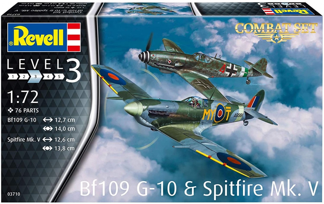 ModelSet letadla 63710 - Bf109G-10 & Spitfire Mk.V (1:72)