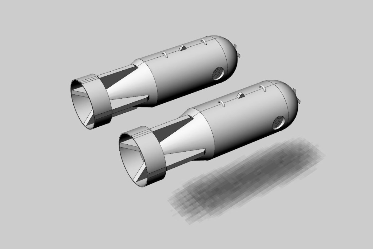 1/48 Mk54 depth charge (2pcs) Resin set of modern U.S. depth charges (2pcs)