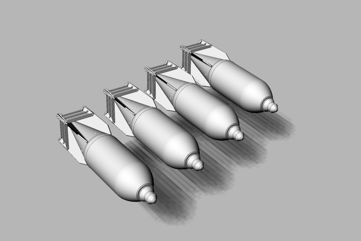 1/48 Škoda 100kg bomb Resin/PE set of interwar period bombs