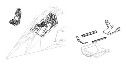 1/48 F-117A - interior set for TAM