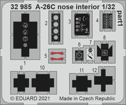 1/32 A-26C nose interior for HOBBY BOSS kit