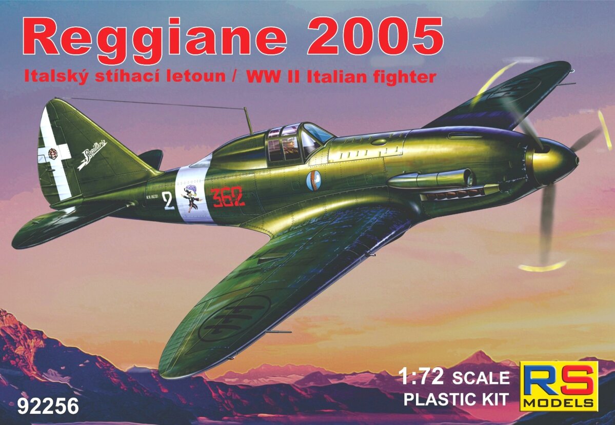 Plastikový model letadla 1/72 Reggiane 2005 3 decal v. for Italy, ANR