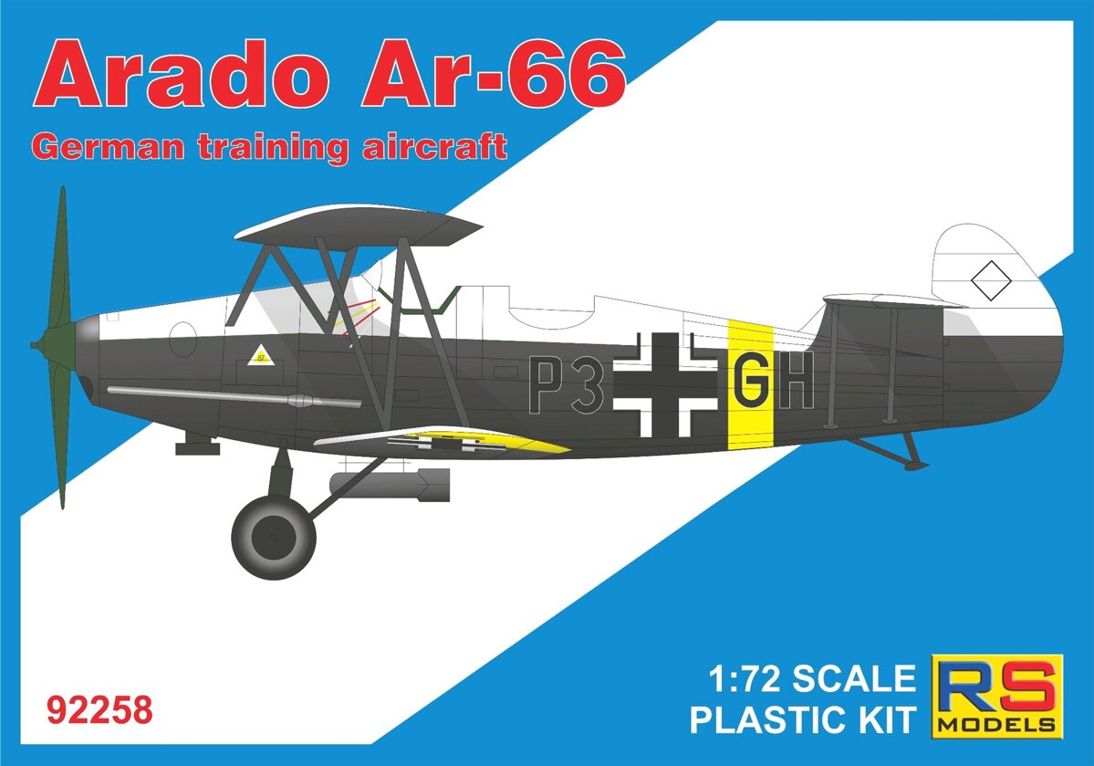 Plastikový model letadla 1/72 Arado 66 4 decal v. for Luftwaffe