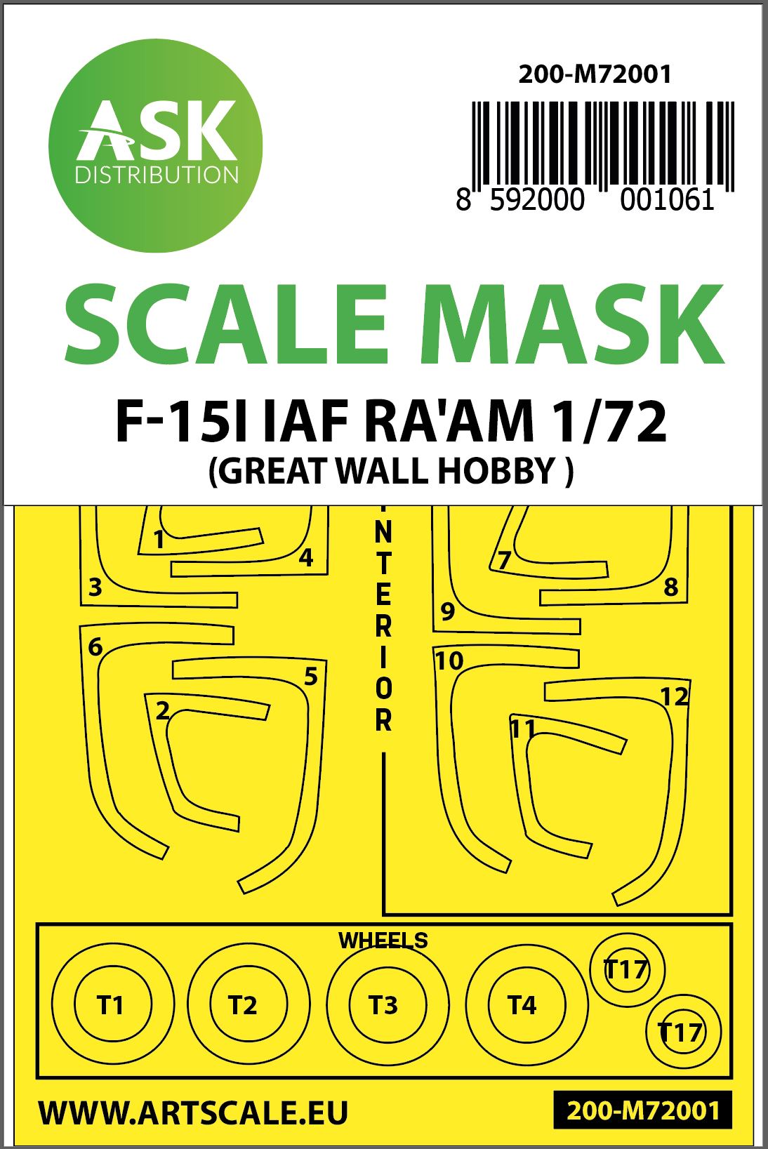 1/72 F-15I IAF RA´AM double-sided painting mask for Great Wall Hobby