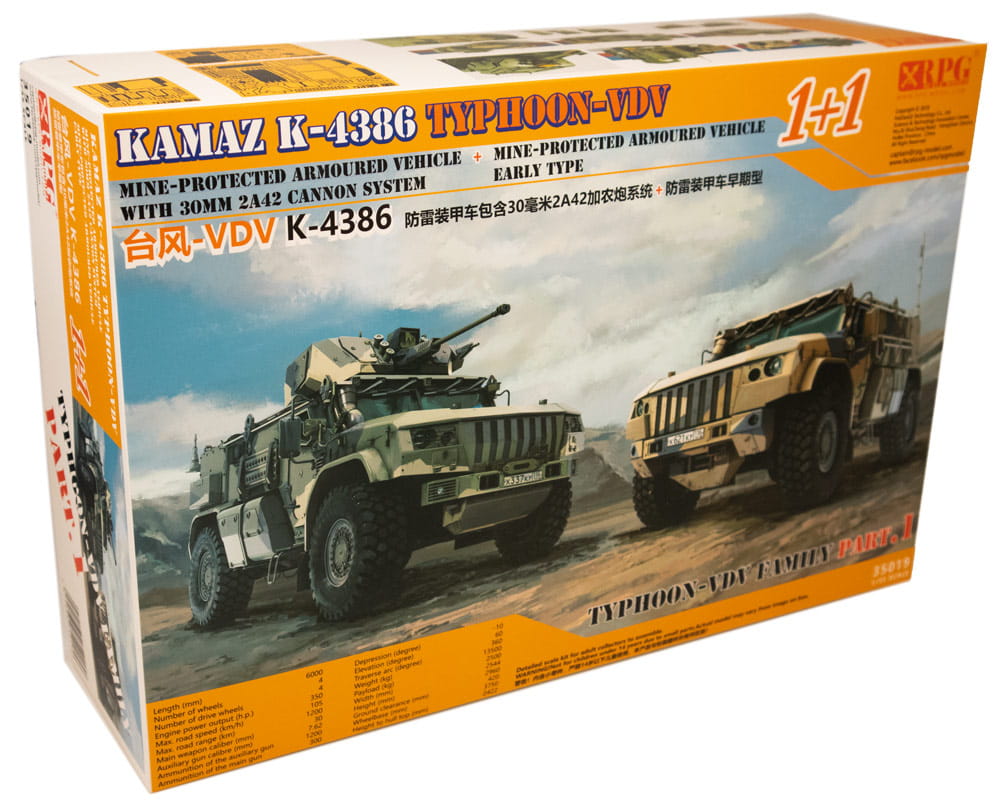 1/35 2 kits Combo KAMAZ K-4386 Typhoon-VDV Family - RPG Model