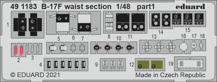 1/48 B-17F waist section for HKM kit