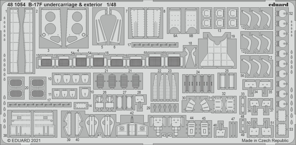 1/48 B-17F undercarriage & exterior for HKM kit