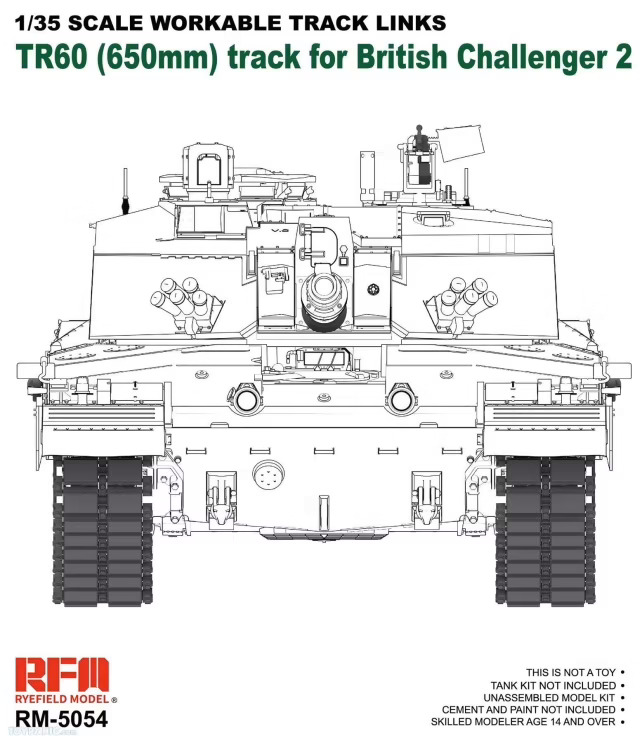 1/35 Workable track links for Challenger 2 - RFM