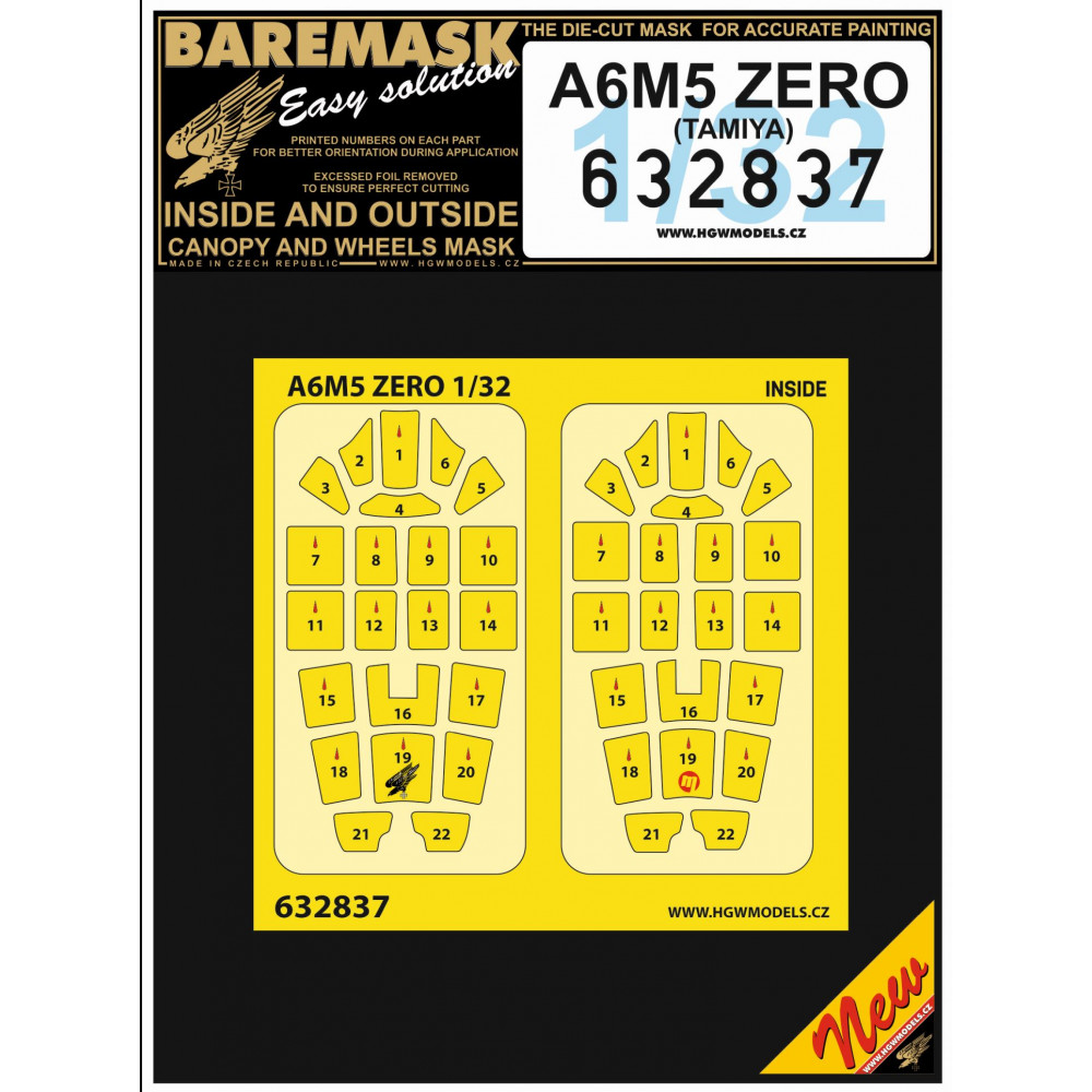 1/32 A6M5 ZERO mask for Tamiya