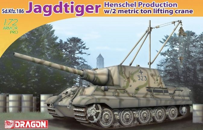 1/72 Kingtiger Henschel Production w/2 Metric Ton Lifting Crane - Dragon