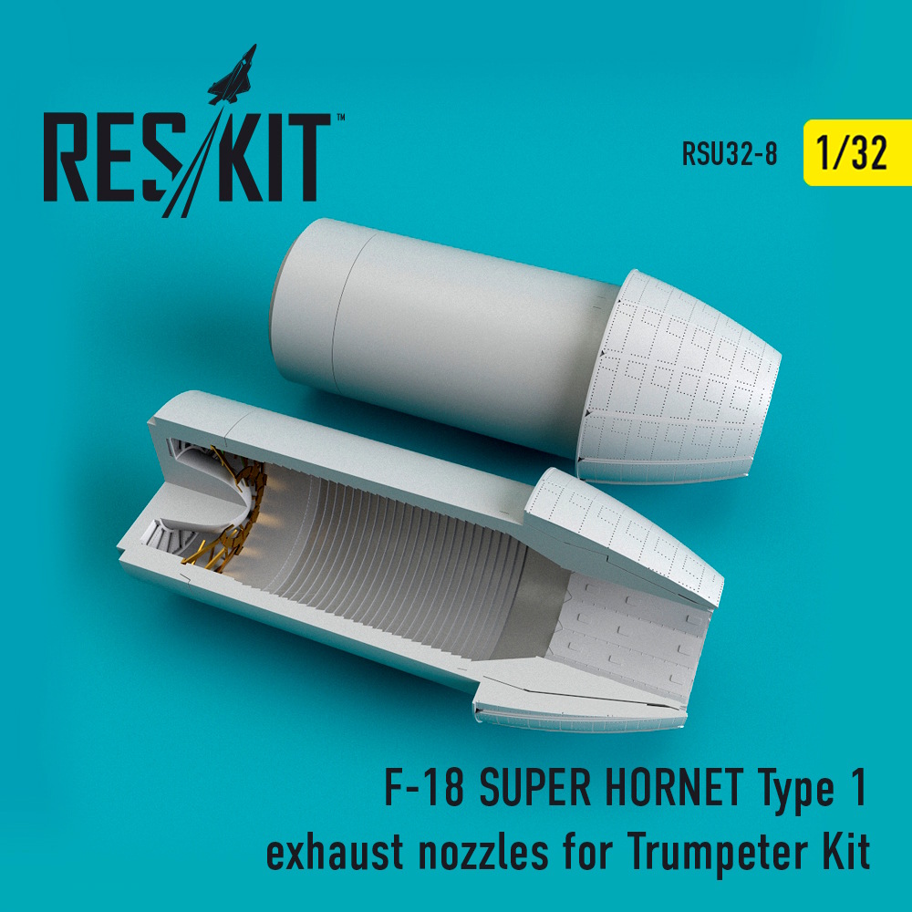 1/32 F-18 (E/G) SUPER HORNET Type 1 exhaust nozzles for Trumpeter Kit