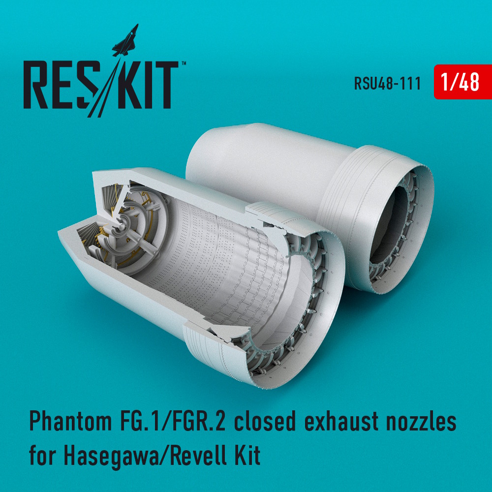 1/48 Phantom (FG.1/FGR.2) closed exhaust nozzles for Hasegawa/Revell Kit  