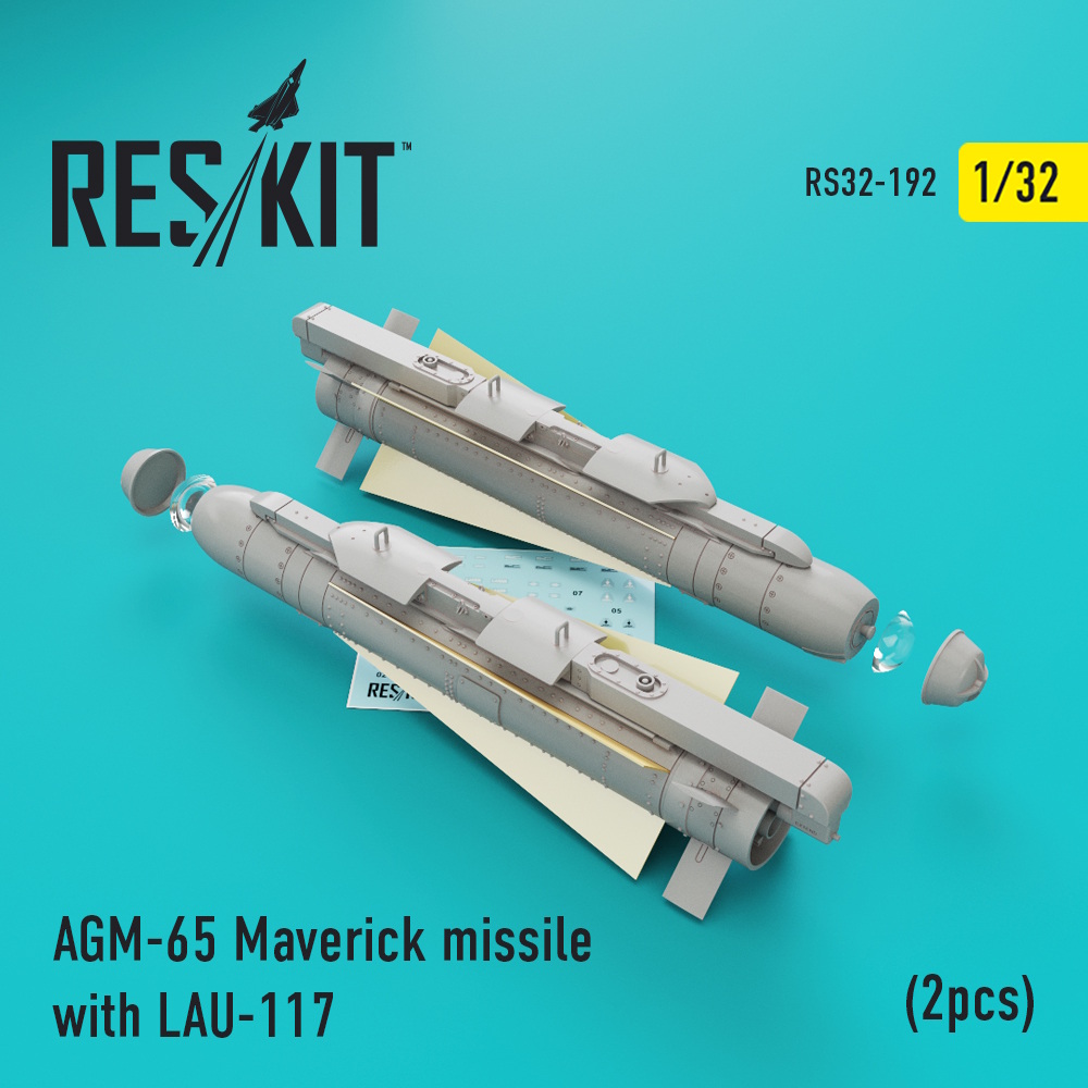 1/32 AGM-65 Maverick missile with LAU-117  (2pcs)(AV-8b, A-10, F-16, F-18)