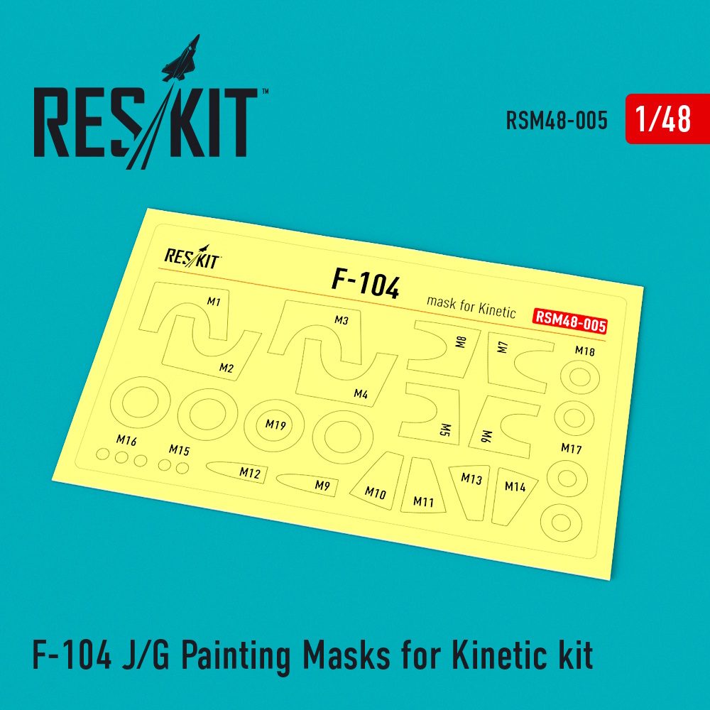 1/48 F-104 J/G Painting Masks for Kinetic kit