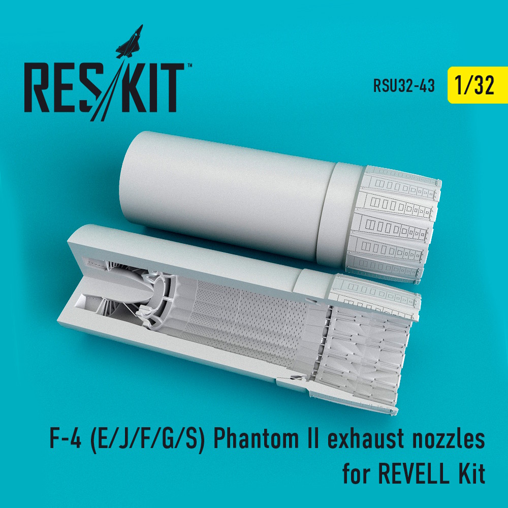 1/32 F-4 (E/J/F/G/S) Phantom II exhaust nozzles for REVELL Kit