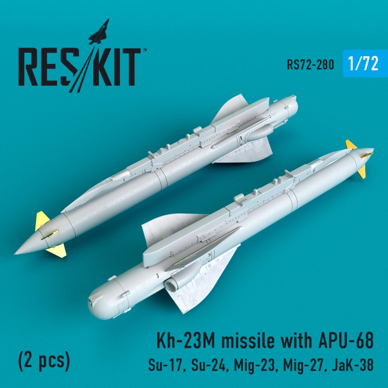 1/72 Kh-23M missile with APU-68 (2 pcs)(Su-17, Su-24, Mig-23, Mig-27, JaK-38)