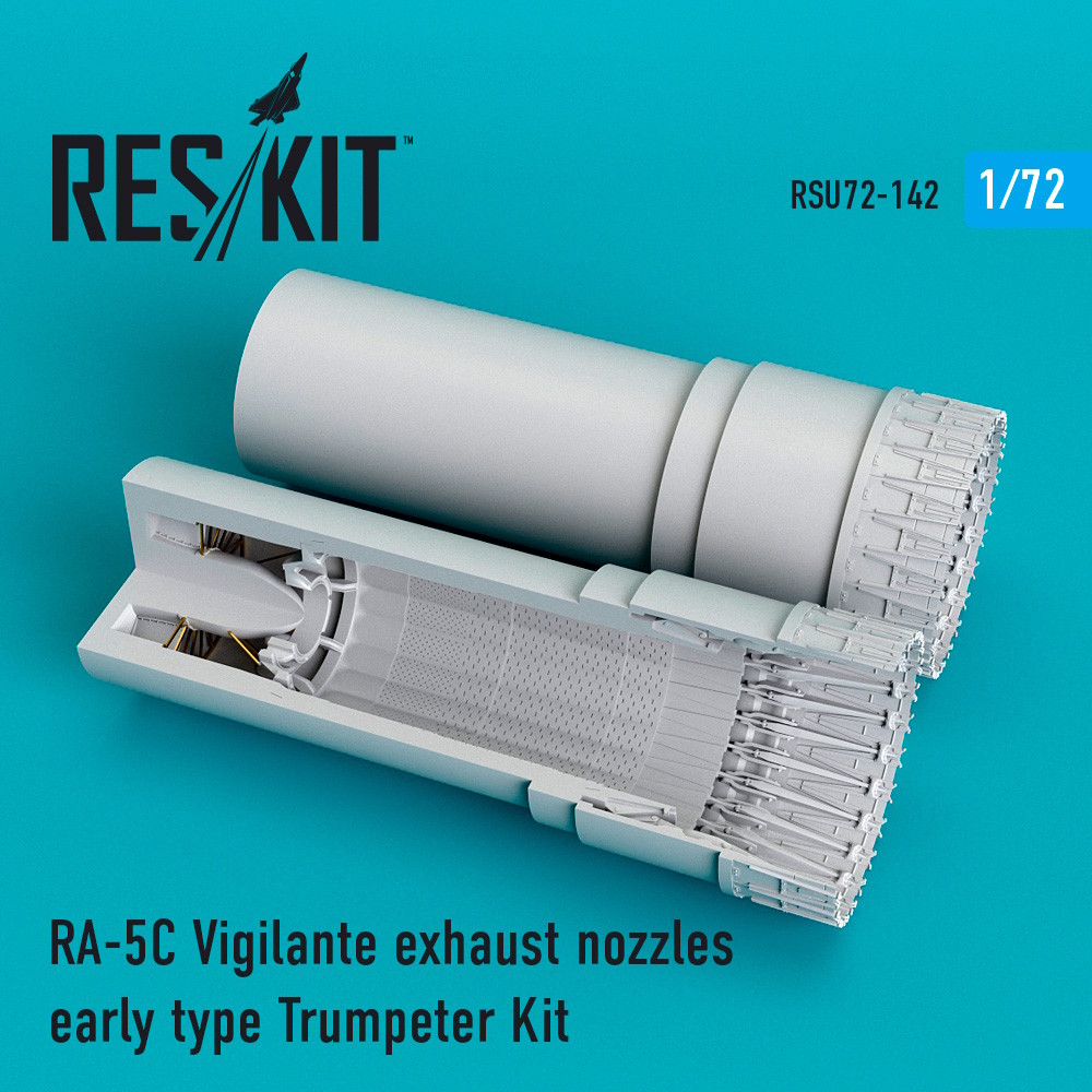 1/72 RA-5C Vigilante exhaust nozzles early type for Trumpeter Kit