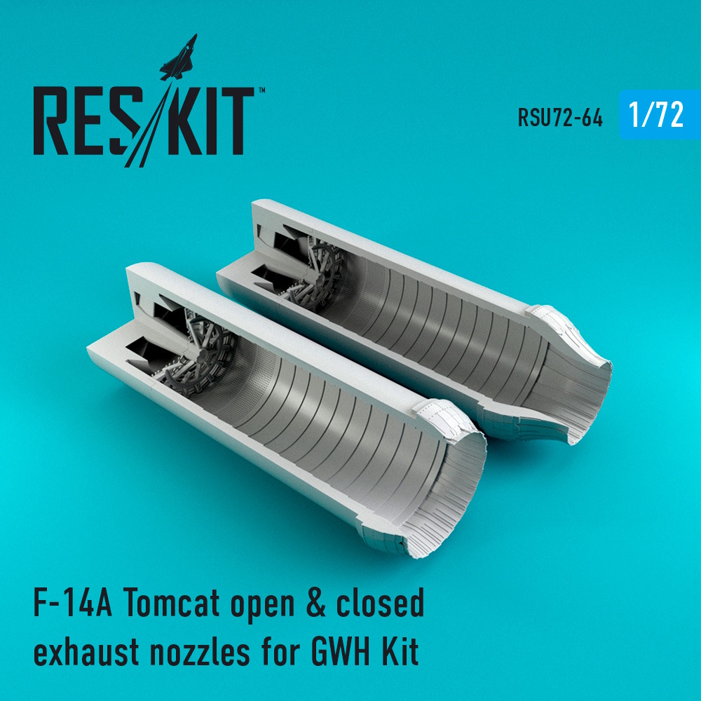 1/72 F-14A Tomcat open & closed exhaust nozzles for GWH Kit