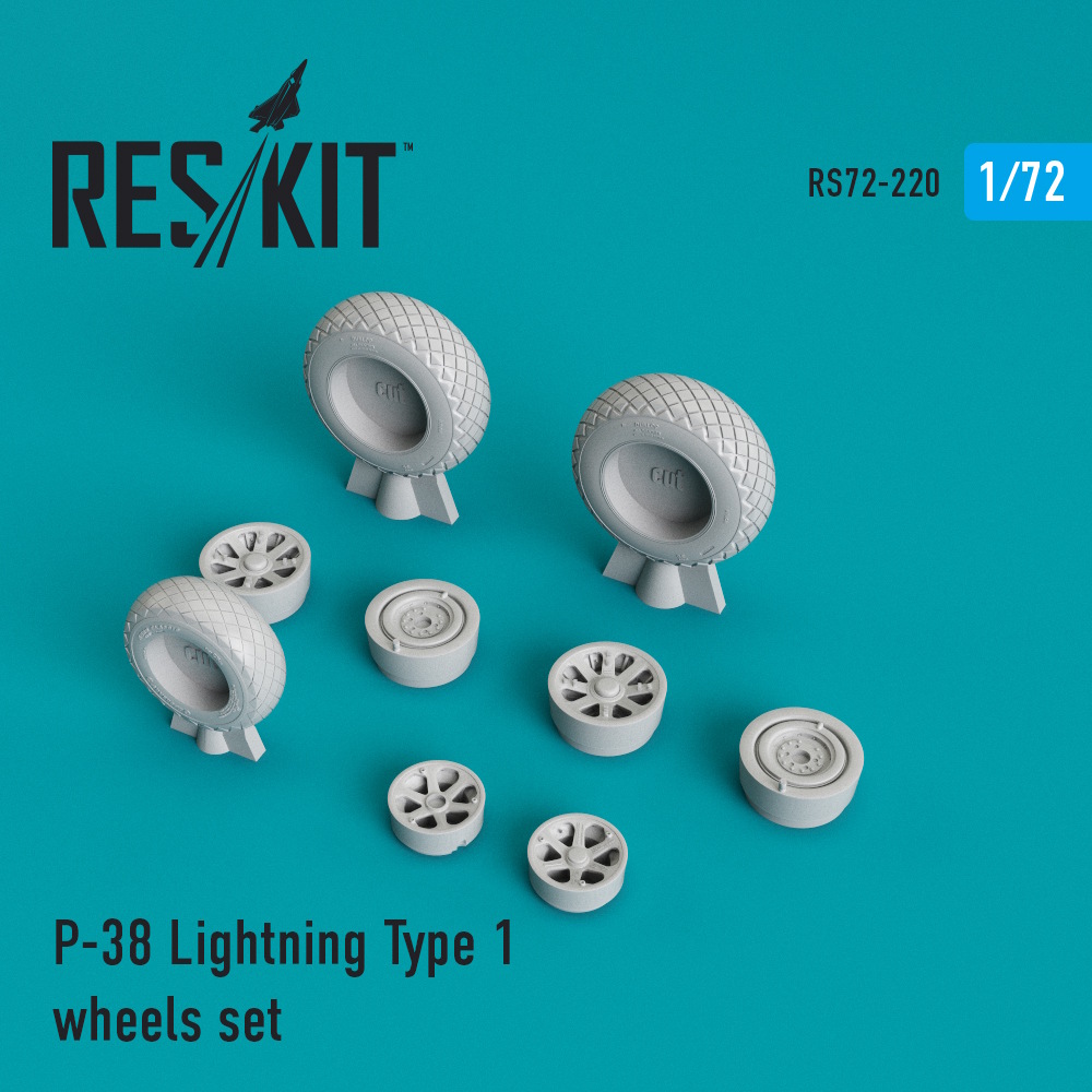 1/72 P-38 Lightning Type 1 wheels set