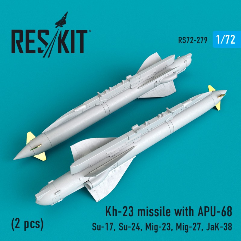 1/72 Kh-23 missile with APU-68 (2 pcs) (Su-17, Su-24, Mig-23, Mig-27, JaK-38)