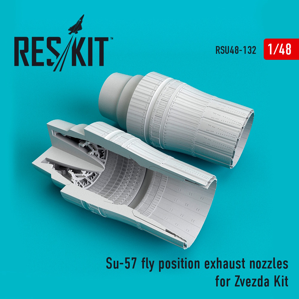 1/48 Su-57 fly position exhaust nozzles for Zvezda Kit