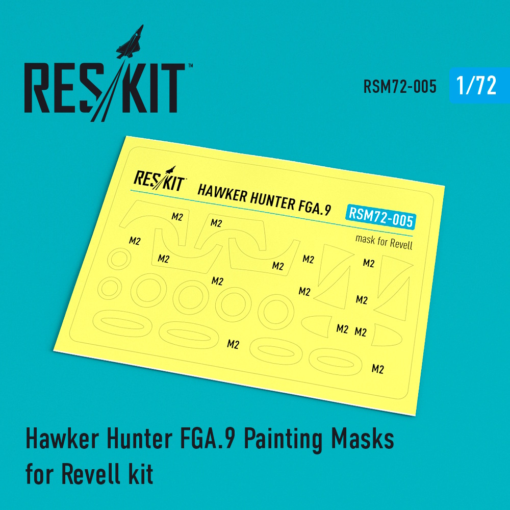 1/72 Hawker Hunter FGA.9 Painting Masks for Revell kit