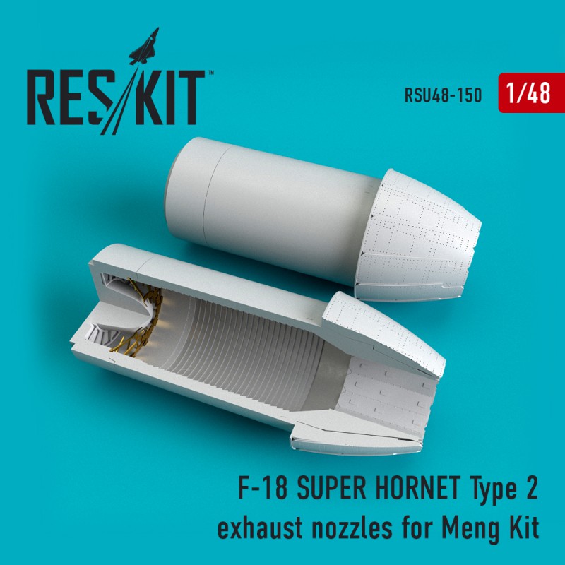 1/48 F-18 SUPER HORNET Type 2  exhaust nozzles for MENG Kit