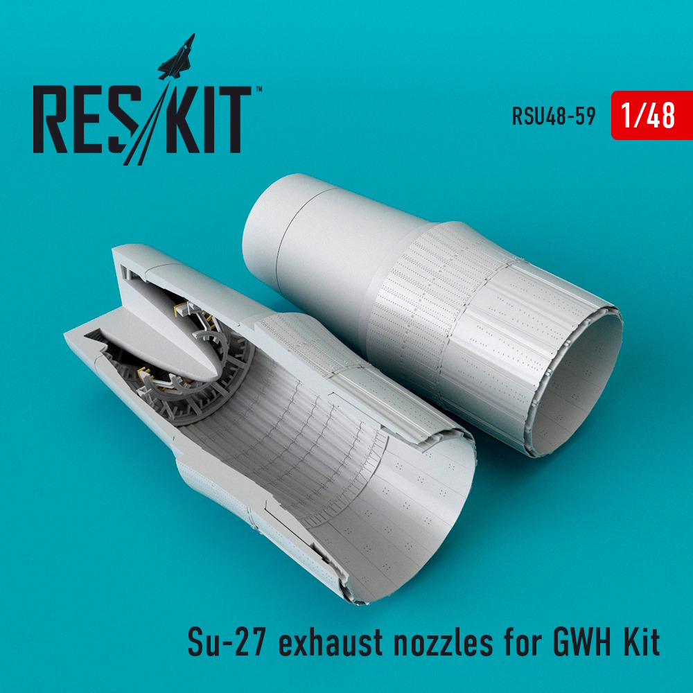 1/48 Su-27 exhaust nozzles for GWH Kit 