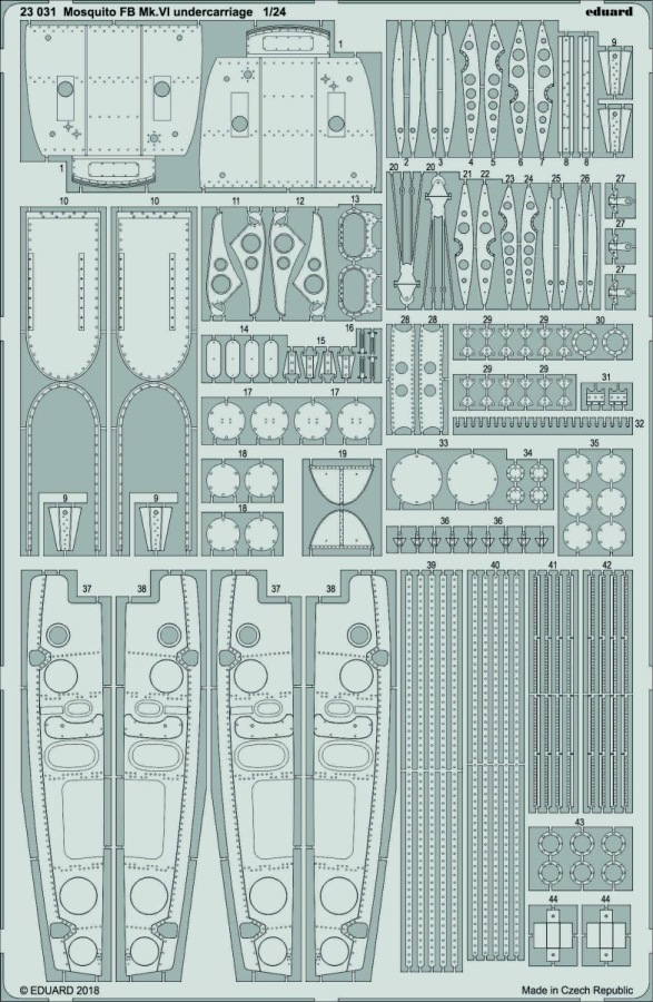 1/24 Mosquito FB Mk.VI undercarriage for AIRFIX kit