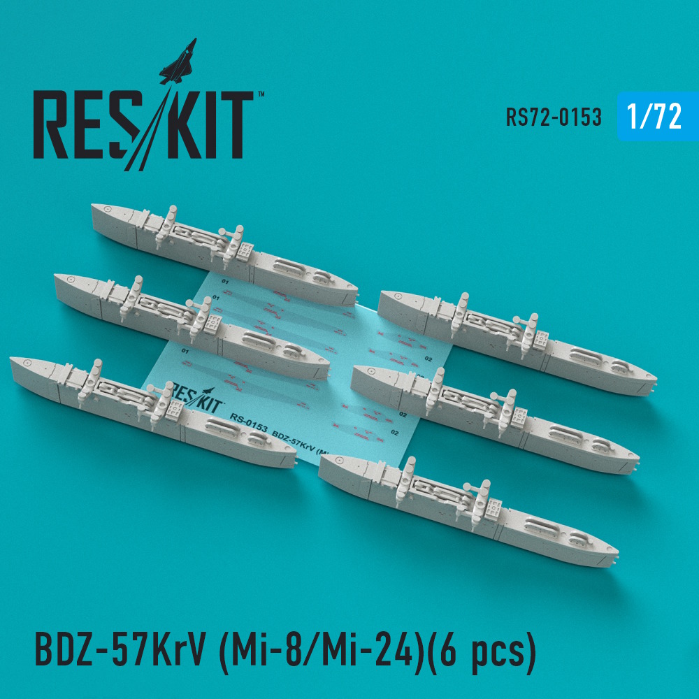 1/72 BD3-57KrV Racks (6 pcs)  (Mi-8/Mi-24)