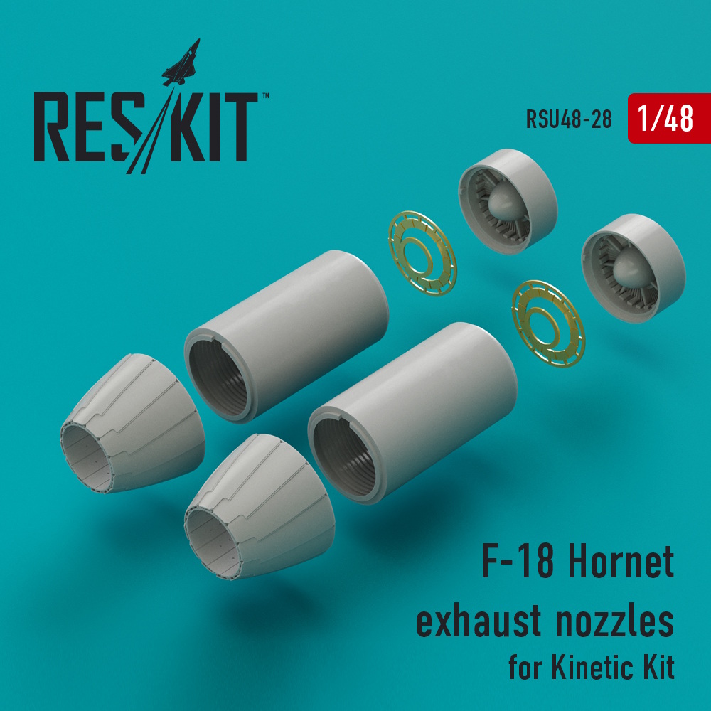 1/48 F-18 Hornet exhaust nozzles for Kinetic Kit