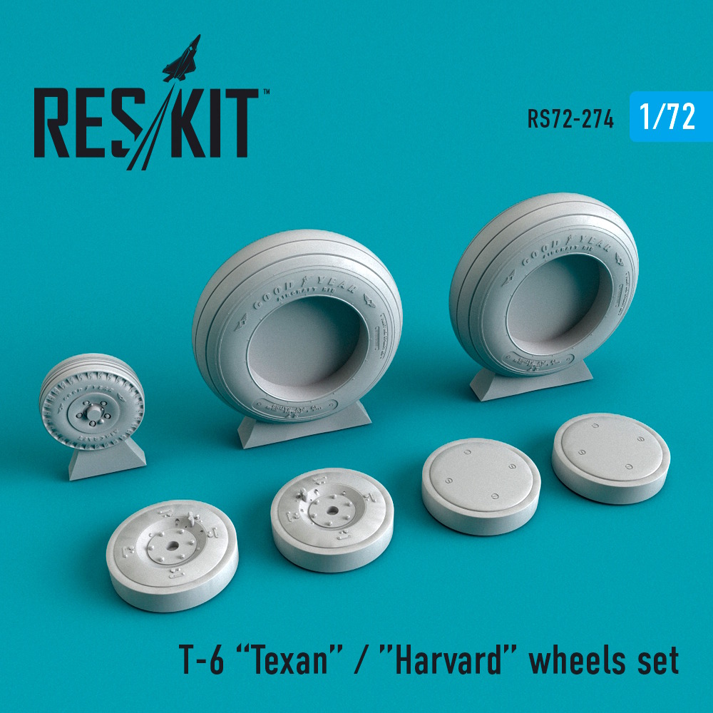 1/72 Texan T-6 wheels set