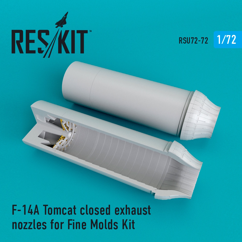 1/72 F-14A Tomcat closed exhaust nozzles for Fine Molds Kit