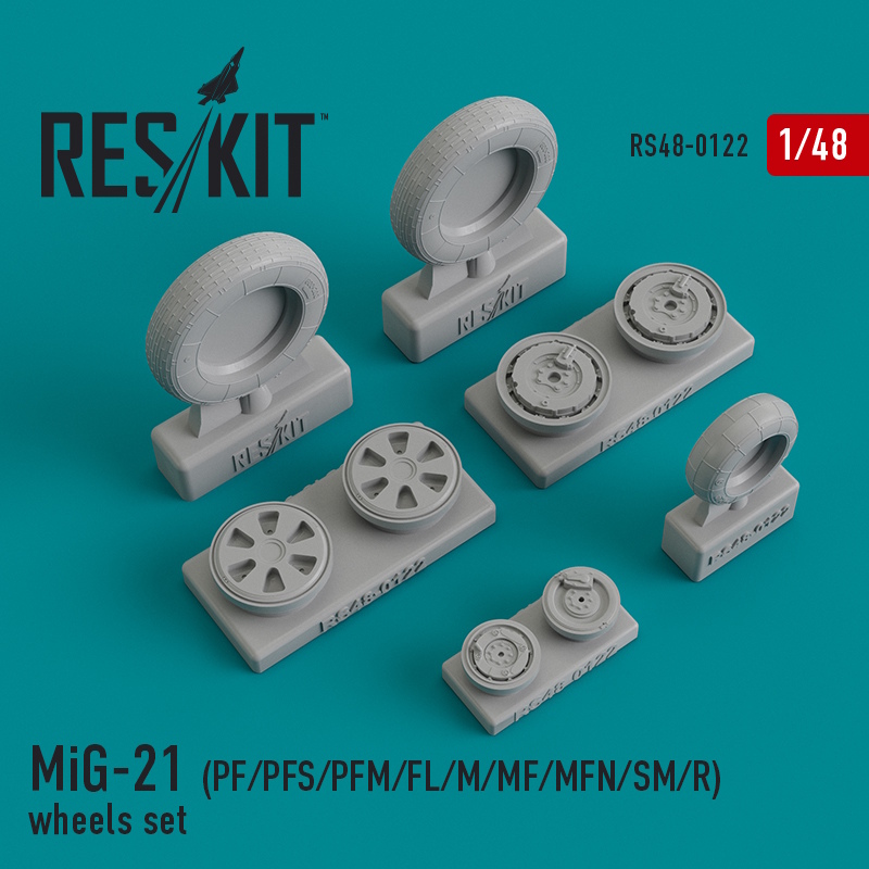 1/48 MiG-21 (PF/PFS/PFM/FL/M/MF/MFN/SM/R) wheels set