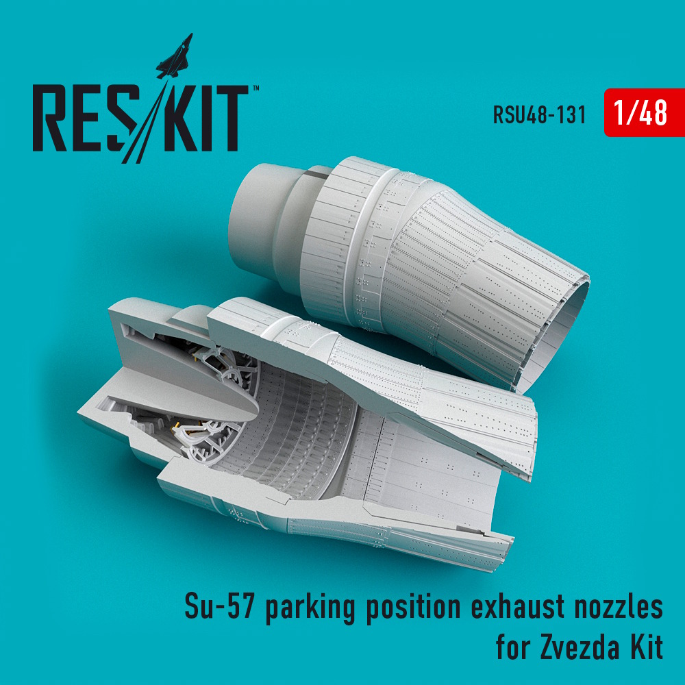 1/48 Su-57 parking position exhaust nozzles for Zvezda Kit