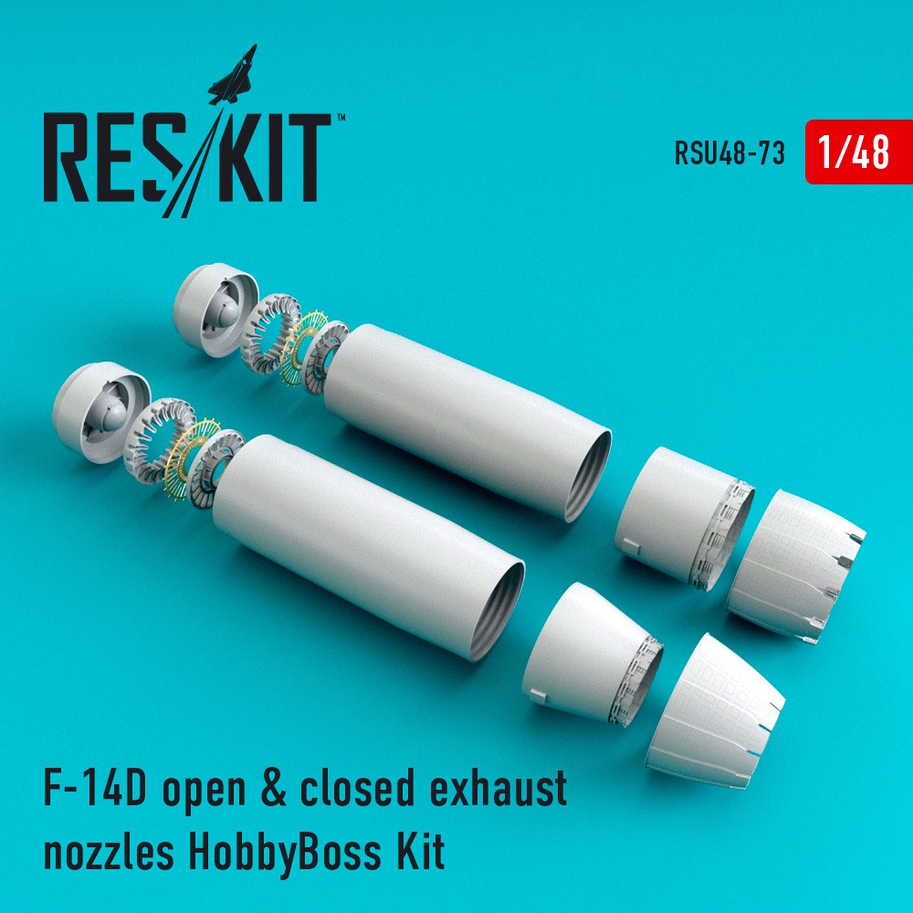 1/48 F-14D Tomcat open & closed exhaust nozzles for HobbyBoss Kit