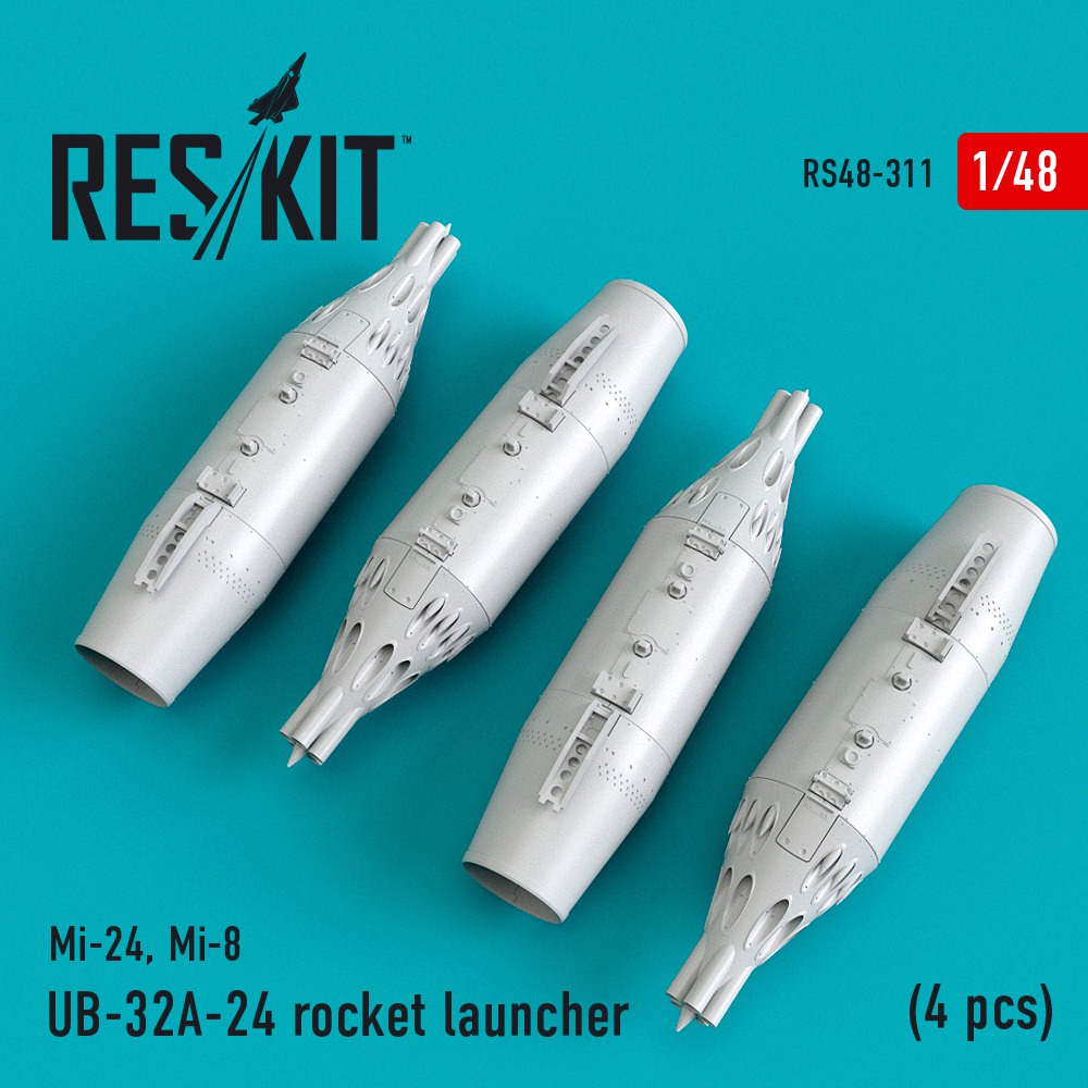 1/48 UB-32A-24 rocket launcher (4 pcs) (Mi-24,Mi-8)