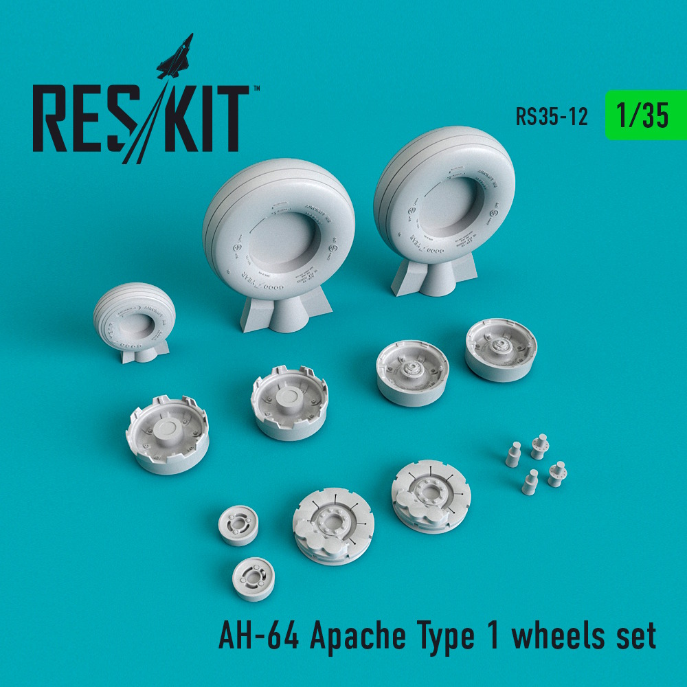 1/35 AH-64 Apache Type 1 wheels set